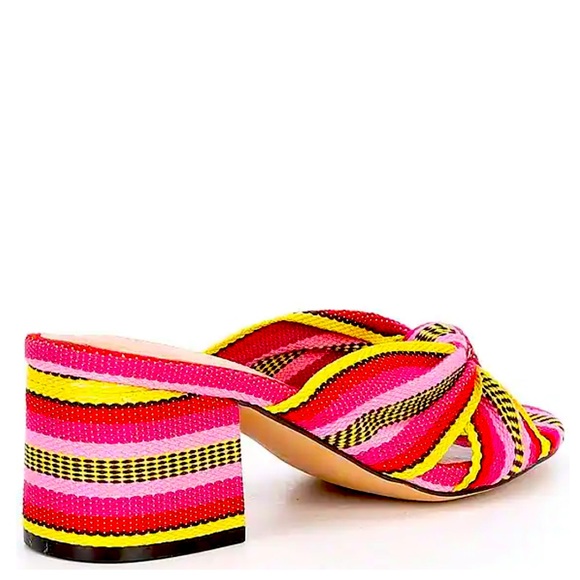 New Chelsea & Violet Gia Knot Stripe Printed Mules - Picture 6 of 16